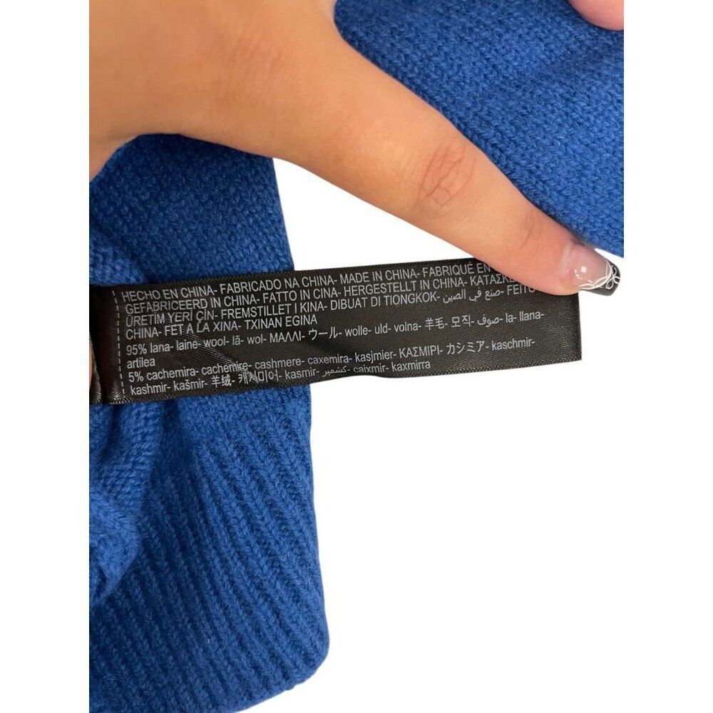 Massimo Dutti Womens Sweater XS Blue Wool Cashmere Cardigan 5749/639 NWT - Picture 6 of 10